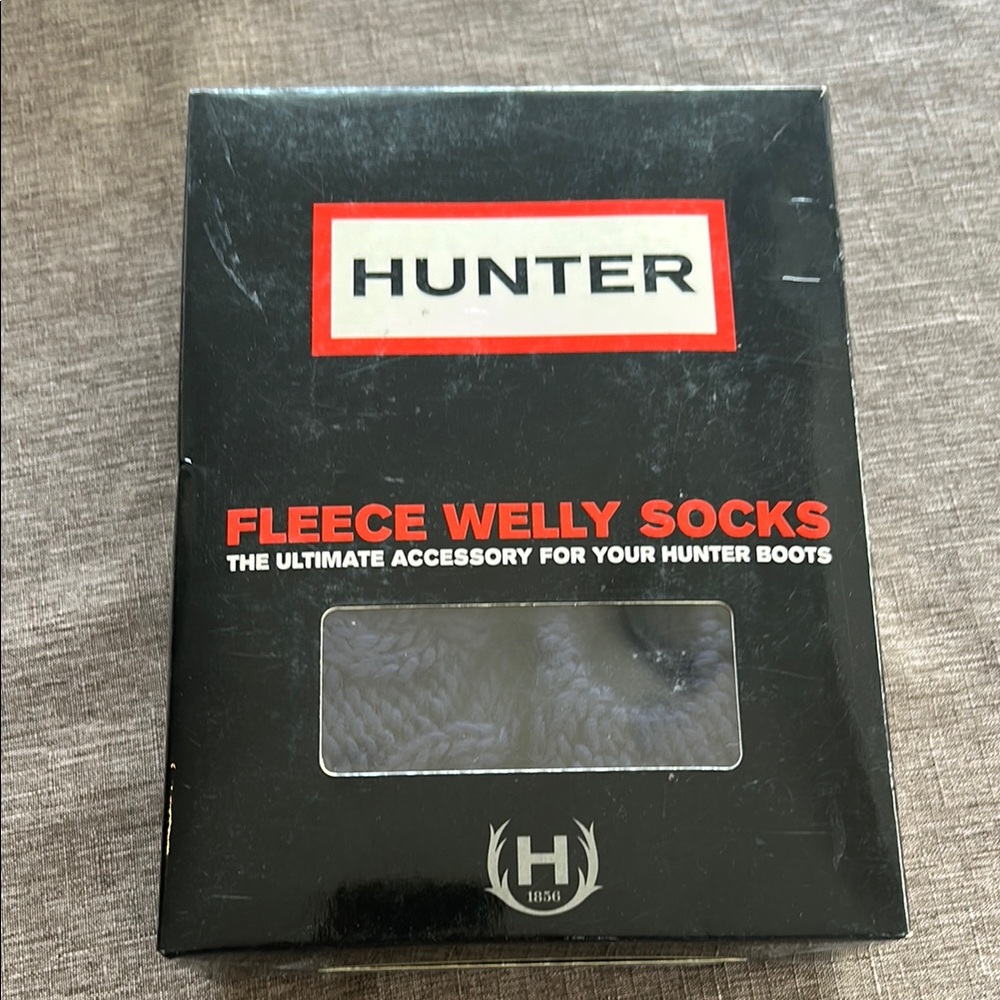 Hunter Navy Fleece Welly Socks